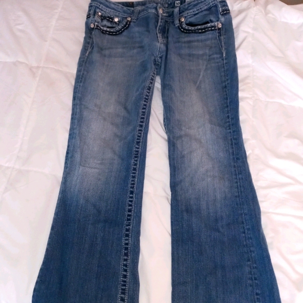 Denim blue jeans